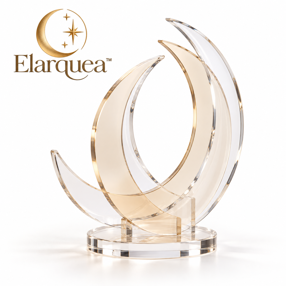 Elarquea™ Layered Light Acrylic Tabletop Sculpture