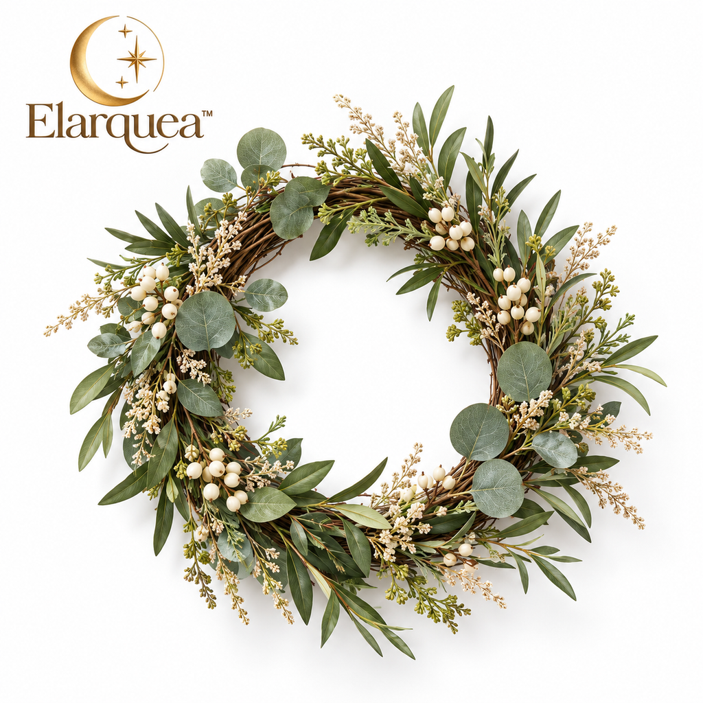 Elarquea™ Modern Natural Decorative Wreath