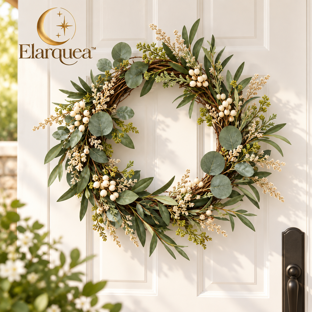 Elarquea™ Modern Natural Decorative Wreath