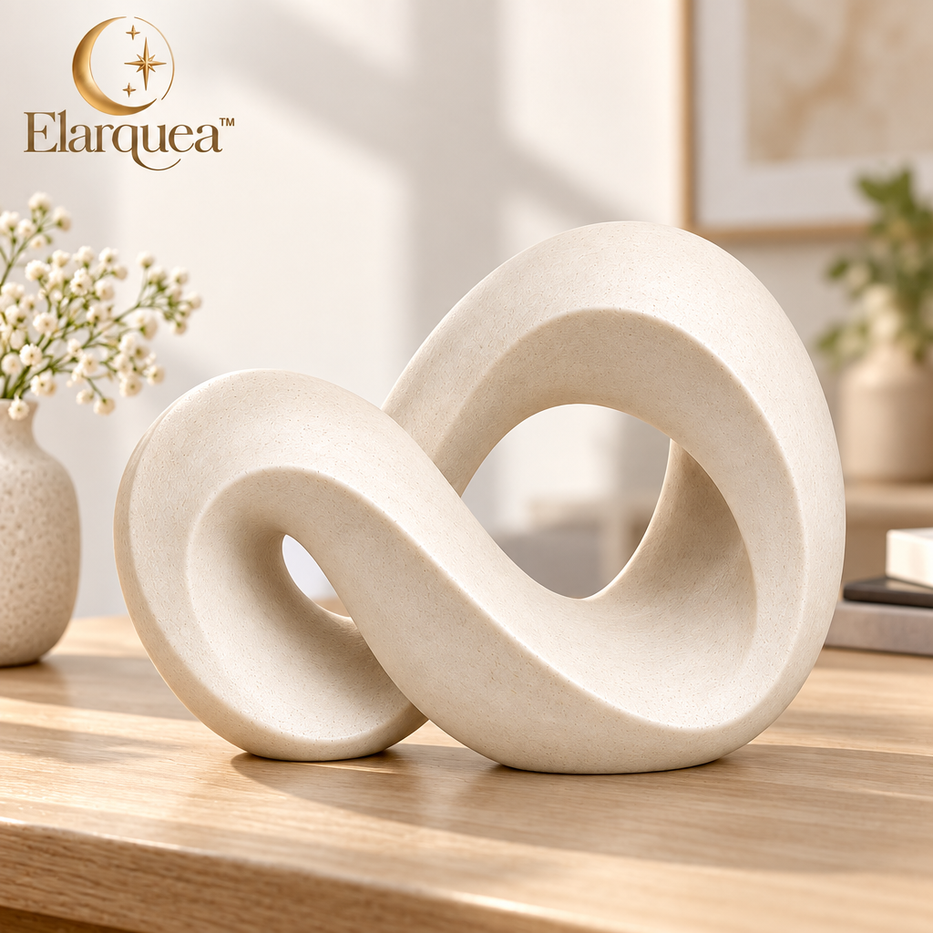 Elarquea™ Ceramic-Look Folded Loop Tabletop Sculpture
