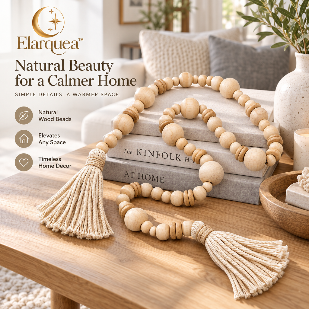 Elarquea™ Asymmetrical Beaded Tassel Home Decor