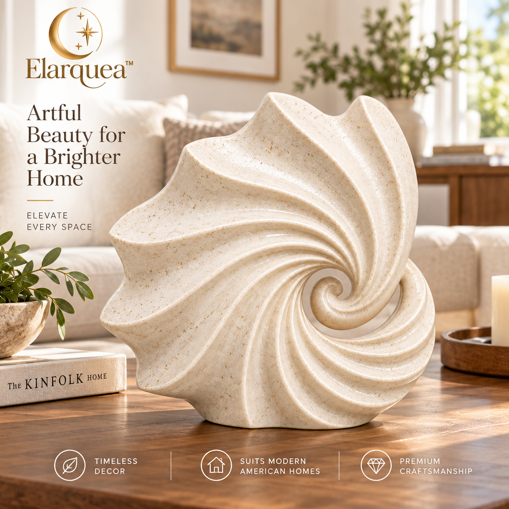Elarquea™ Abstract Shell Coastal Tabletop Decor
