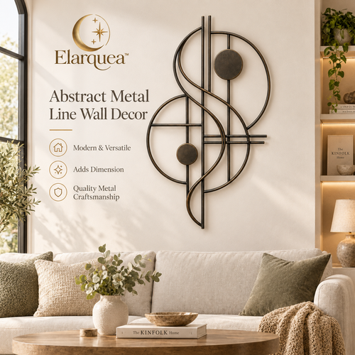 Elarquea™ Abstract Metal Line Wall Decor