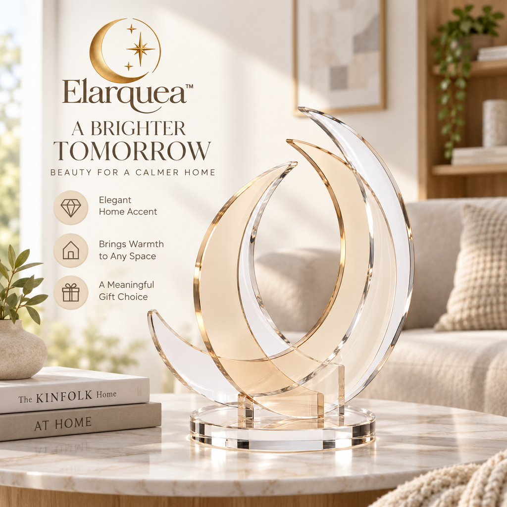 Elarquea™ Layered Light Acrylic Tabletop Sculpture