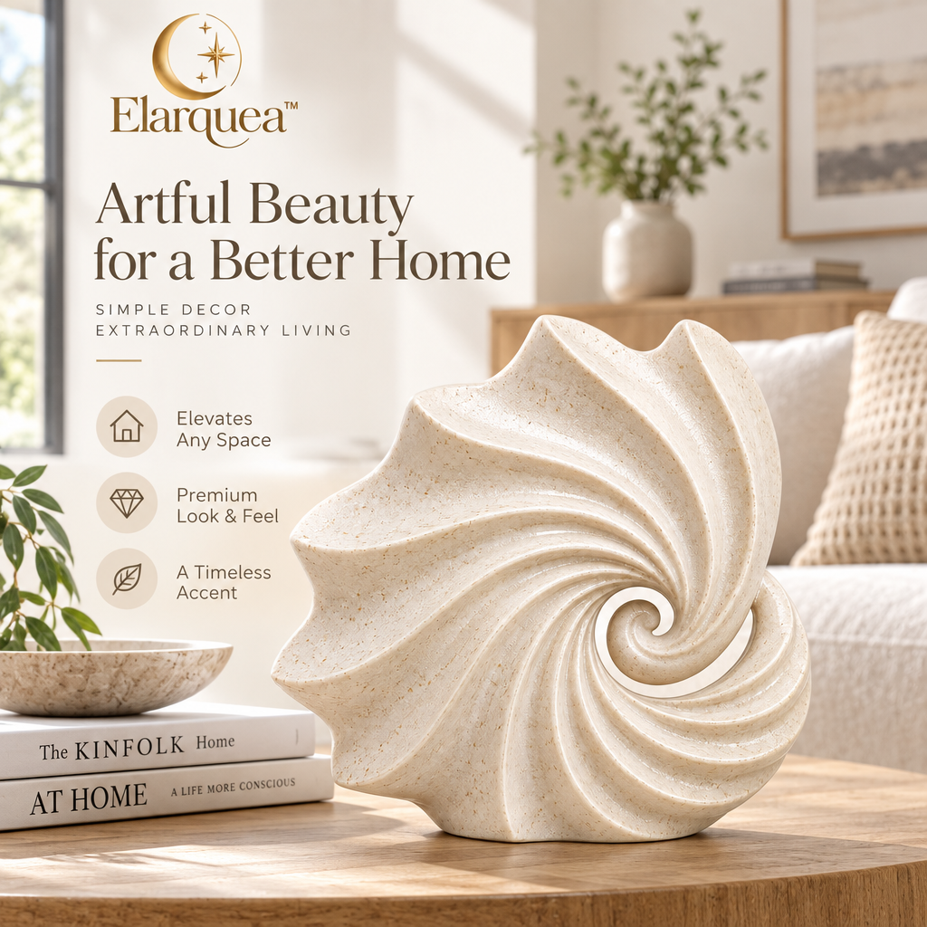 Elarquea™ Abstract Shell Coastal Tabletop Decor