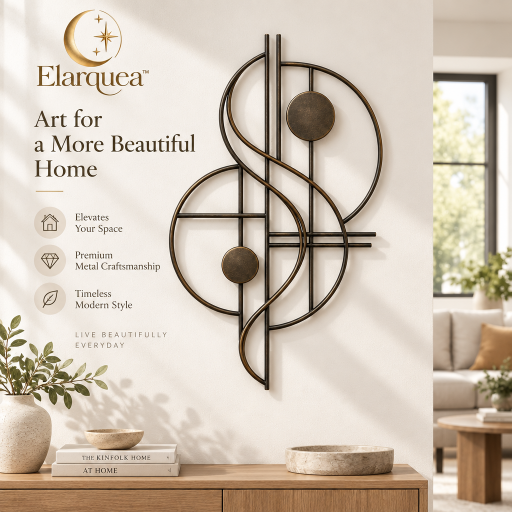 Elarquea™ Abstract Metal Line Wall Decor