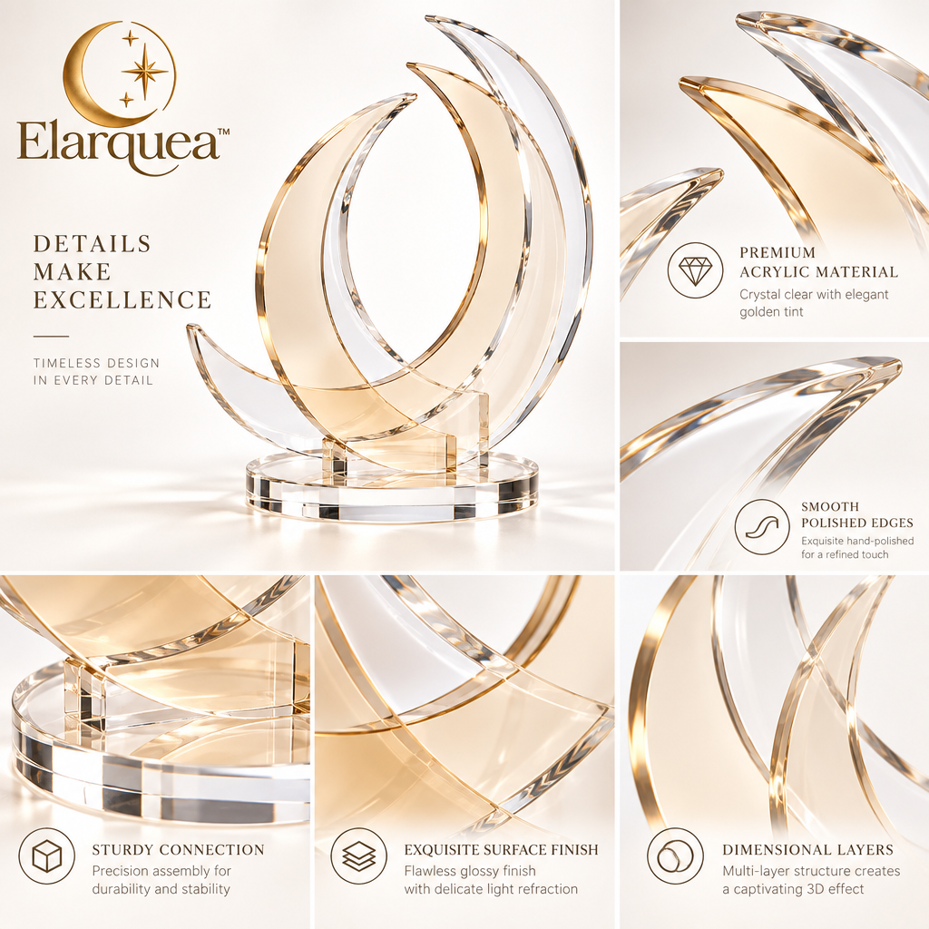 Elarquea™ Layered Light Acrylic Tabletop Sculpture