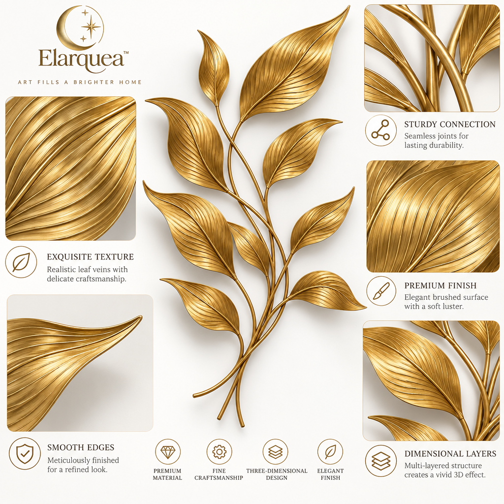 Elarquea™ Wind-Swept Leaf Wall Decor